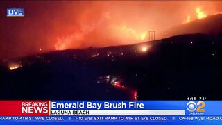 Residents Evacuate As Emerald Bay Fire Burns In Laguna Beach