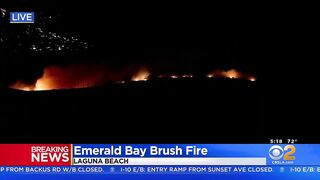 Brush Fire Sparks In Emerald Bay Area Of Laguna Beach Amid Strong Santa Ana Winds