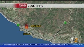 Brush Fire Sparks In Laguna Beach Amid Strong Santa Ana Winds