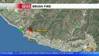 Brush Fire Sparks In Laguna Beach Amid Strong Santa Ana Winds