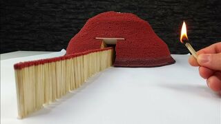 Match Chain Reaction VOLCANO ERUPTION Amazing Fire Domino