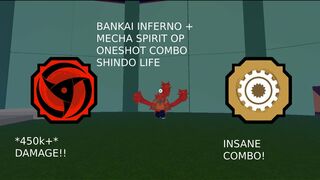 BANKAI INFERNO + MECHA SPIRIT OP ONESHOT COMBO | Shindo Life Roblox