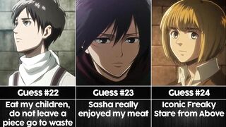 Guess the Attack on Titan Character from a bad description I Anime Senpai Comparisons