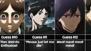 Guess the Attack on Titan Character from a bad description I Anime Senpai Comparisons