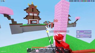 Dominating server to server using yuzi kit ( part 2 ) in roblox bedwars