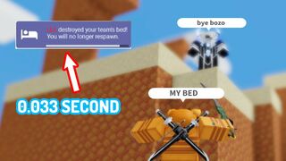the WORST BED BREAK TIMING ever...????️ (Roblox Bedwars)
