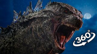 VR 360° Godzilla Atomic Breath in real life / Godzilla Beach Attack!