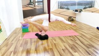 Yoga Aerial (aero) | Fitness Stretching | Contortion and Gymnastics | flexibility stretches Day #2