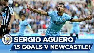 SERGIO AGUERO GOAL MONTAGE | 14 Games vs Newcastle. 15 Goals!