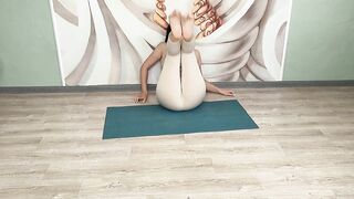 Yoga - a short set of leg stretching at home