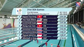 SEA GAMES 31 | Trần Hưng Nguyên BỨT TOP NHƯ CHIẾN THẦN để giành vàng bơi lội 200m ngửa nam