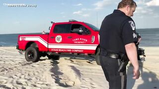Sand hole at New Jersey beach collapses on siblings
