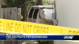 Businesses destroyed in Vero Beach fire