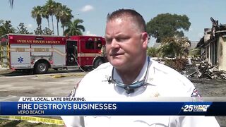 Fire destroys two businesses in Vero Beach