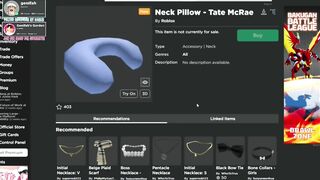 HOW TO GET THE NECK PILLOW TATE MCRAE ROBLOX