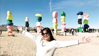 Travel Vlog:  Seven Magic Mountains, Las Vegas, Nevada USA