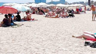 Barcelona beach walk 2022 / beach Barceloneta ????️????????Spain best beaches