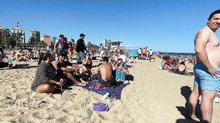 IBIZA Beach Summer - Beautiful Barcelona Beach Best Beach Travel Vlog Walking 4K