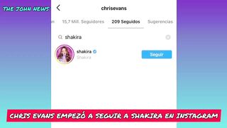 Chris Evans Empezó A Seguir A Shakira En Instagram