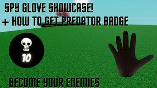 Spy Glove Showcase + How to get Predator badge! - Roblox Slap Battles (FT.Rudy | Nancleox)