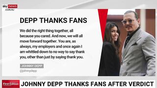 Johnny Depp thanks fans on TikTok
