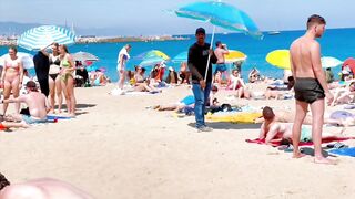 Beach Barceloneta / Barcelona beach walk ????️????????Spain best beaches
