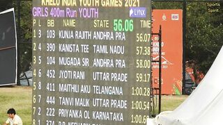 400m Girls Final Khelo India Youth Games Panchkula 2022
