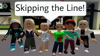 TRYING TO SKIP THE LINE! (Roblox Meme)