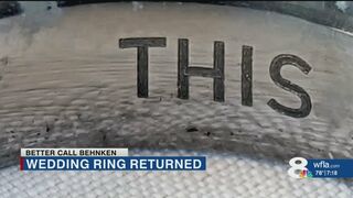 Couple reunited with wedding ring lost at Clearwater Beach restaurant