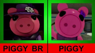 ROBLOX PIGGY BRANCHED REALITIES SKINS VS ORIGINAL PIGGY SKINS