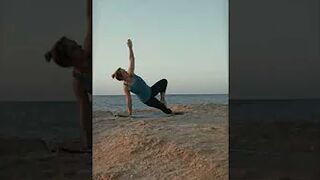 Stretching at the Beach