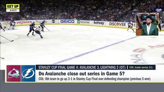 The CONTROVERSIAL ENDING to the Avalanche's Game 4 win vs. the Lightning | Get Up