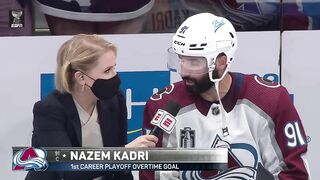 Nazem Kadri reacts to scoring OT winner in Game 4 | Stanley Cup Final