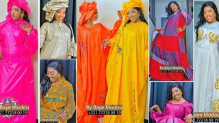 Mode Tabaski 2022: +10 Sublime models en Bazin et brodé de baye Modou Kane avec ya Awa, fa aidara...