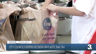 Virginia Beach City Council defers decision plastic bag tax