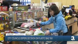 Virginia Beach City Council defers decision plastic bag tax