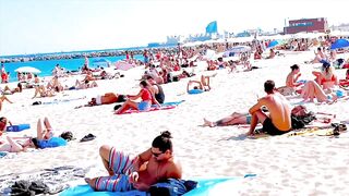 Barcelona beach walk/ beach Bogadell ????walking Spain best beaches ????????