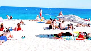 Barcelona beach walk/ beach Bogadell ????walking Spain best beaches ????????