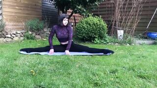 Shiny and extreme/ Standing Hamstring Stretch/ Half Moon Pose/ Hip Opening