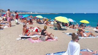 Beach Barceloneta, Barcelona beach walk ????️walking Spain best beaches