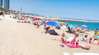 Beach Barceloneta, Barcelona beach walk ????️walking Spain best beaches