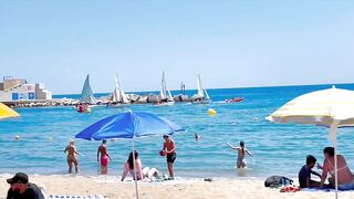Barcelona beach walk, beach Somorrostro????walking Spain best beaches