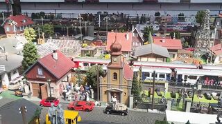 The best model railway in Germany - a miniature city with models of trains and locomotives