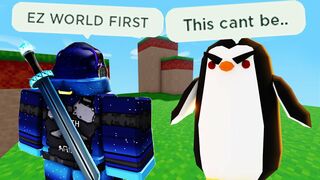World First Penguin Survival Win - WORLD RECORD.. (Roblox Bedwars)