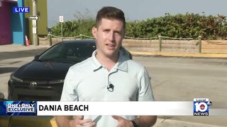 Violent confrontation between a Dania Beach employee and a beachgoer is caught on camera