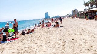 Beach Barceloneta, Barcelona beach walk/ walking Spain best beaches