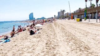 Beach Barceloneta, Barcelona beach walk/ walking Spain best beaches