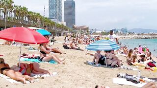 Barcelona beach walk, beach Barceloneta????walking Spain best beaches