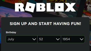 when you lie about your age on ROBLOX..