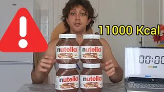 11000 Kcal di NUTELLA SENZA BERE !!! #nutella #foodchallenge #challenge